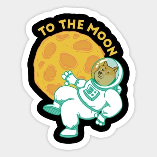 Dogecoin Astronaut Sticker